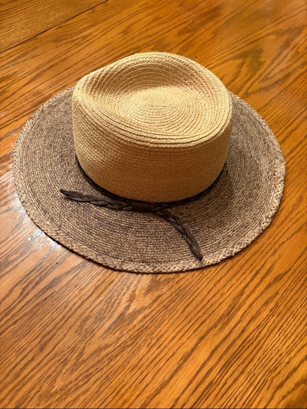 Tommy Bahama Natural and Brown Two-Tone Straw Hat